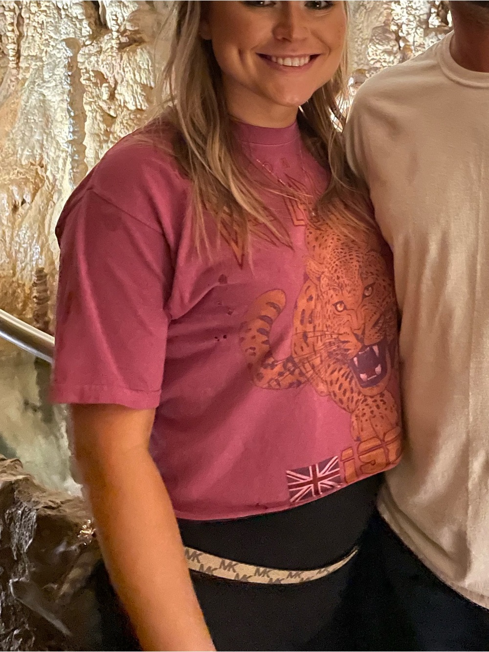 Pink Cheetah Graphic Cropped Woman’s Tee - Picture 7 of 8